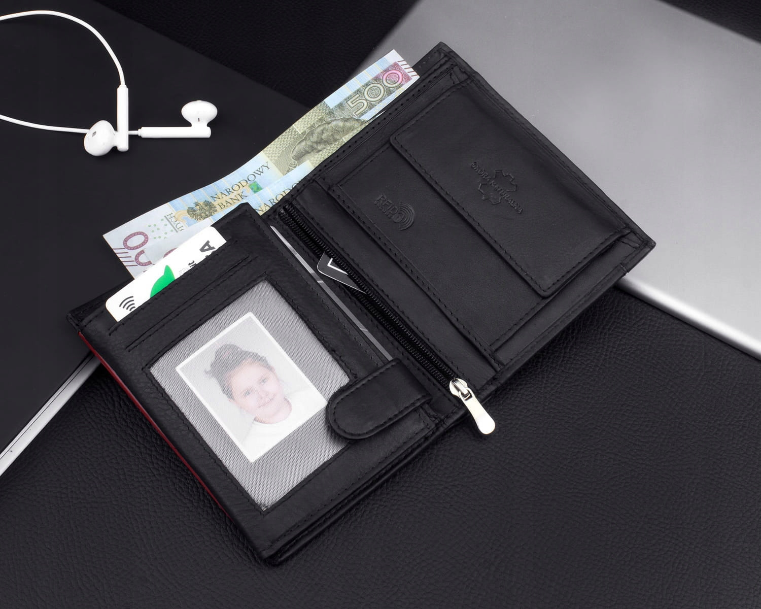 KOCHMANSKI vyriška odinė piniginė RFID apsauga