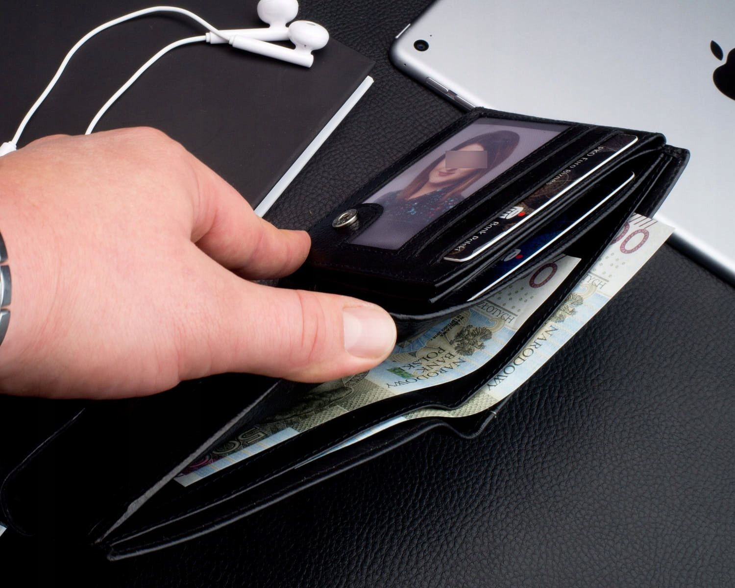 KOCHMANSKI vyriška odinė piniginė RFID apsauga