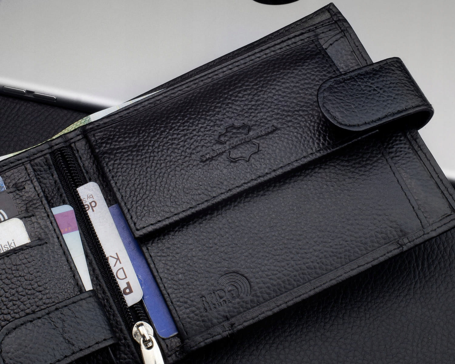 KOCHMANSKI vyriška odinė piniginė RFID apsauga