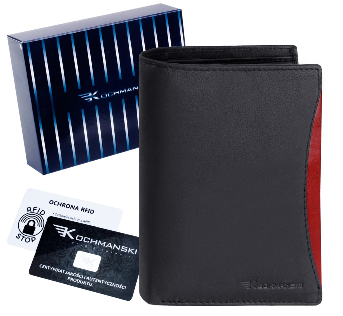 KOCHMANSKI vyriška odinė piniginė RFID apsauga