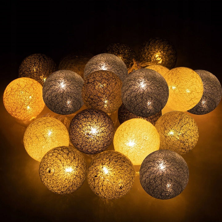 30LED Medvilniniai kamuoliukai
