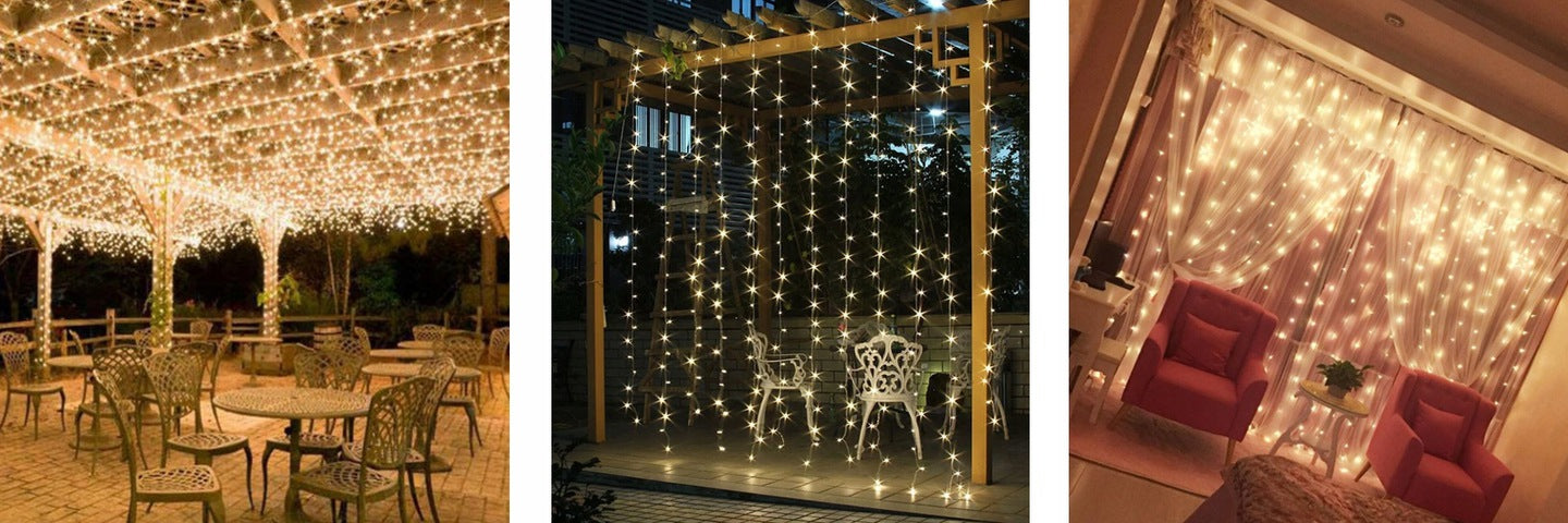 240 LED 3x2m elektrinė girlianda - varvekliai