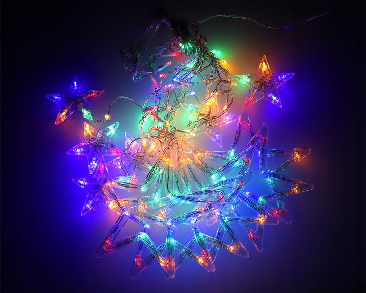 138 LED kalėdinė girlianda - žvaigždės