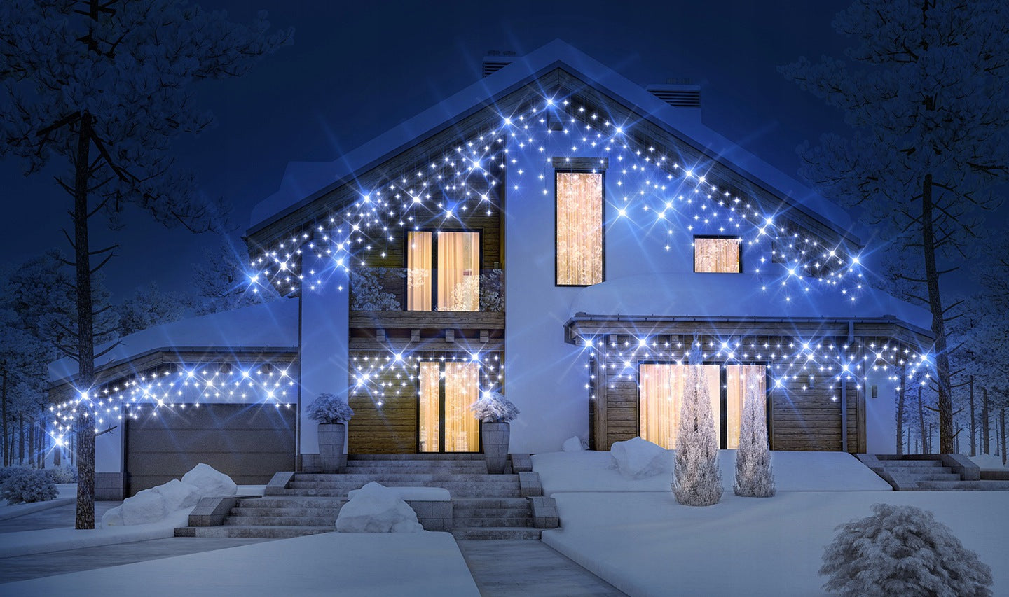 300 LED kalėdinė girlianda - varvekliai
