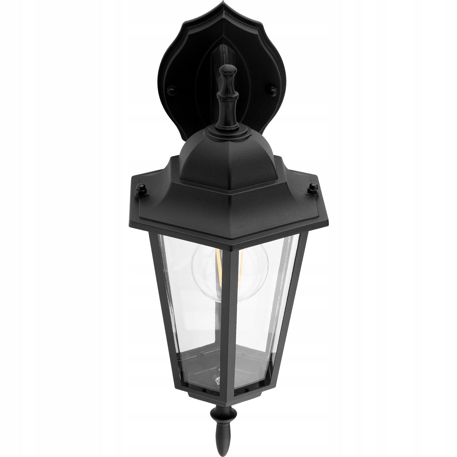 Sodo sieninis žibintas E27 IP44 Juoda