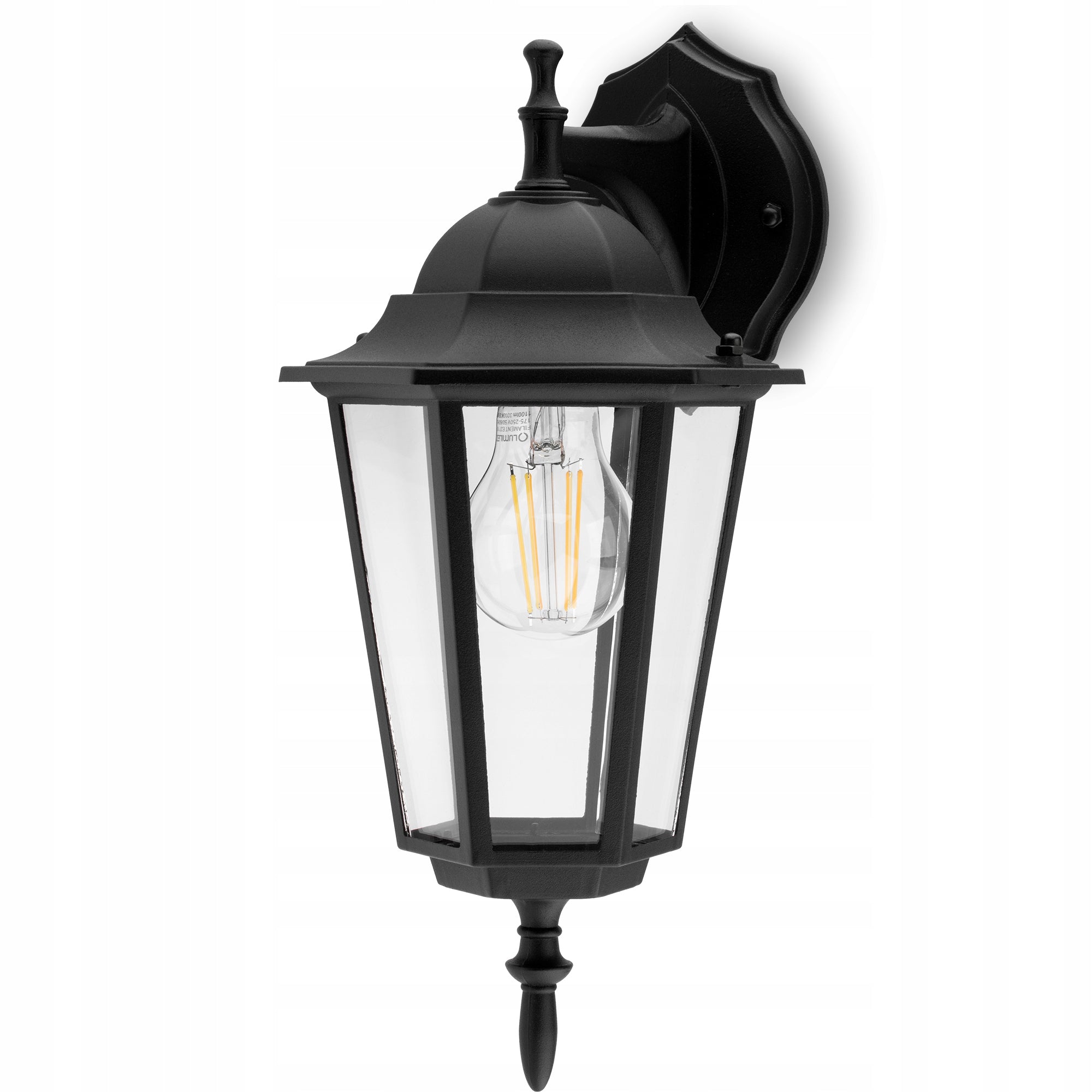 Sodo sieninis žibintas E27 IP44 Juoda