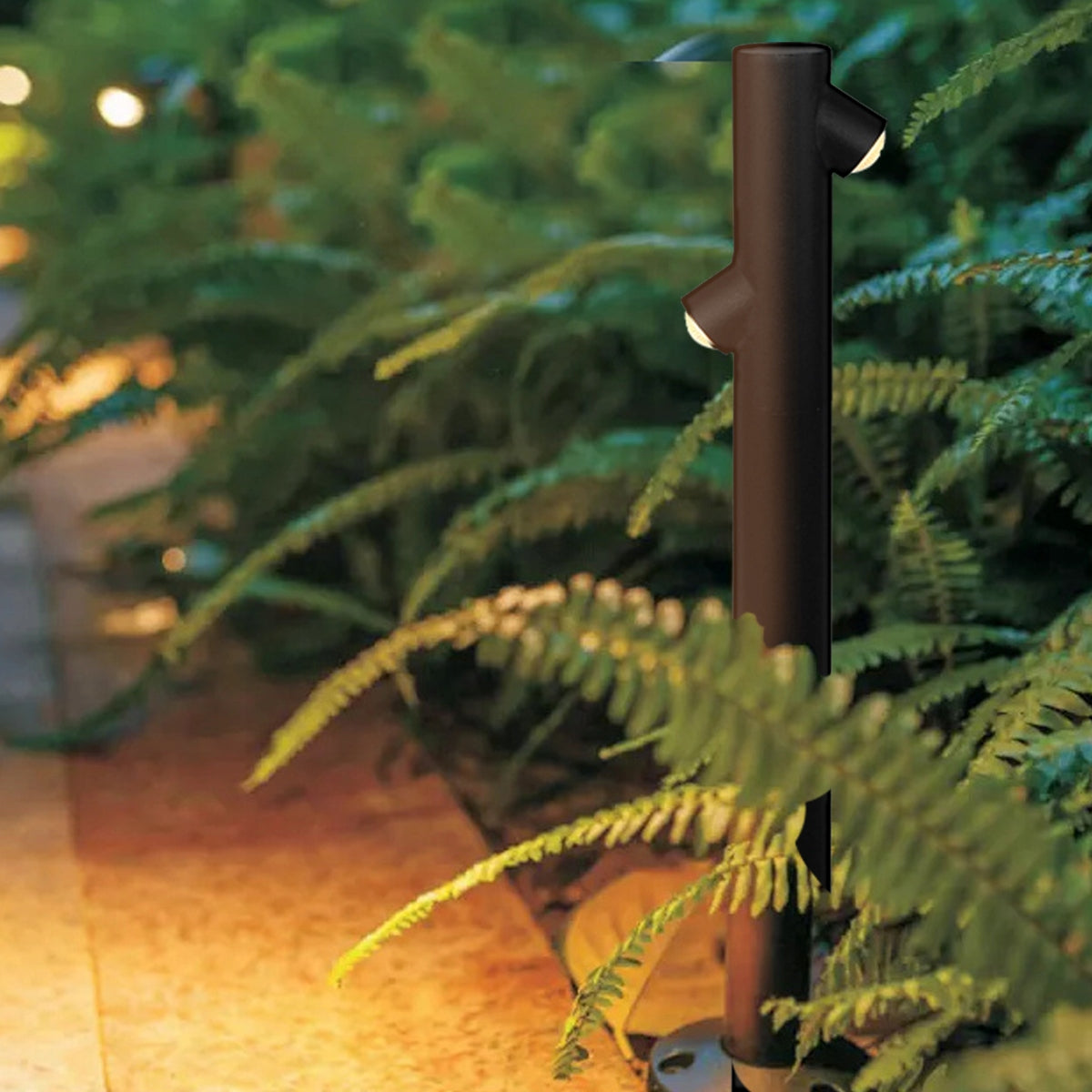 Apvalus sodo apšvietimo stulpas Heckermann su integruotu LED šaltiniu 60 cm