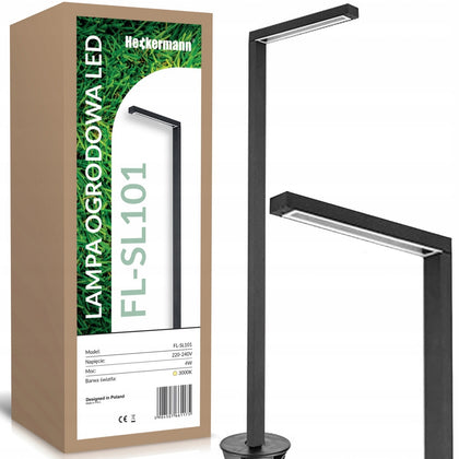 Stačiakampis apšvietimo stulpas su integruotu LED šaltiniu, 60cm, Heckermann