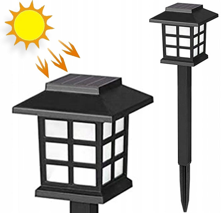 10vnt šviestuvas su saulės baterija, 35cm aukščio