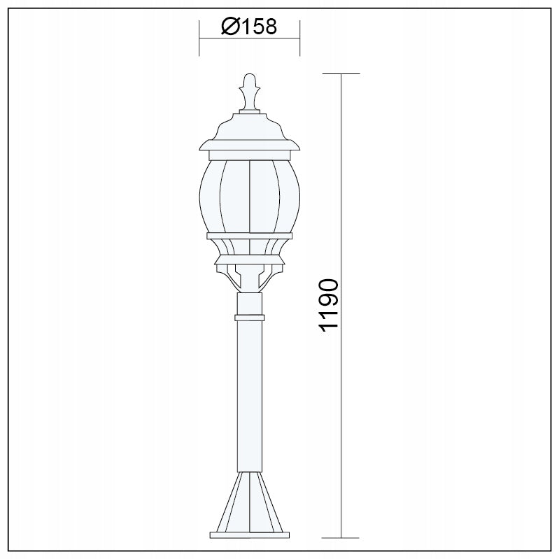 Šviestuvas, E27, IP44, 119cm