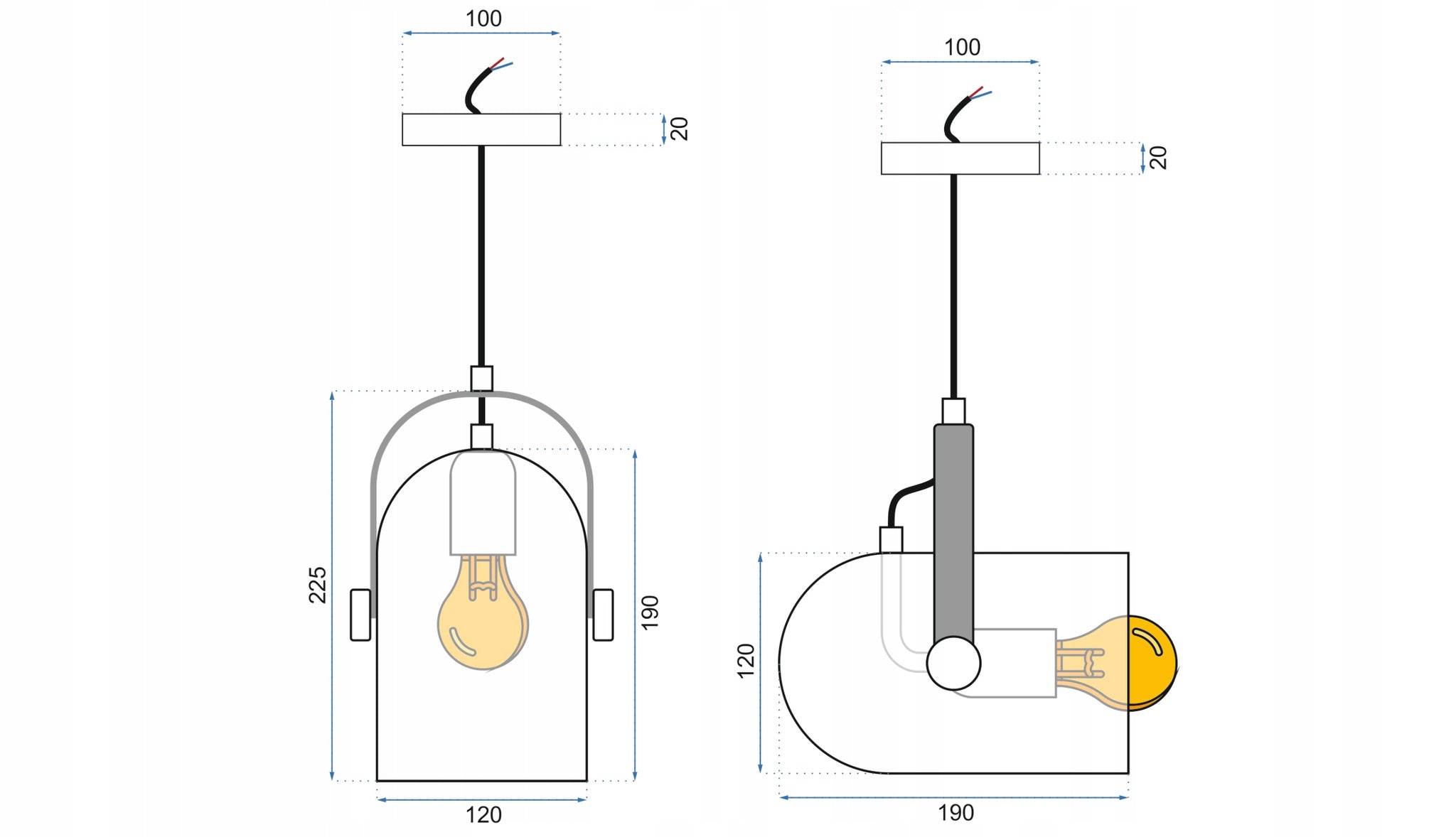 Pakabinamas šviestuvas Toollight Loft