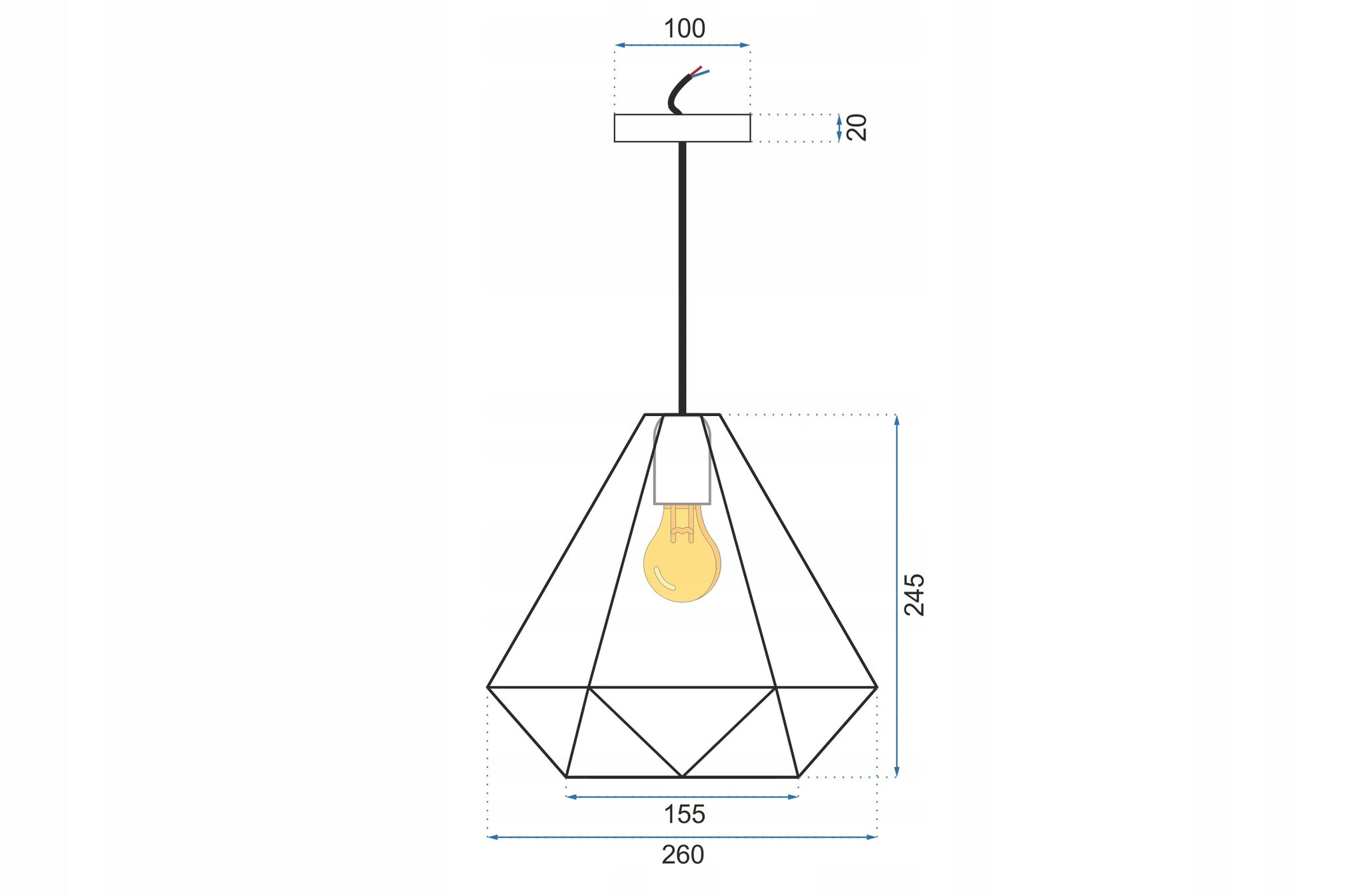 Pakabinamas šviestuvas Toollight APP252-1CP
