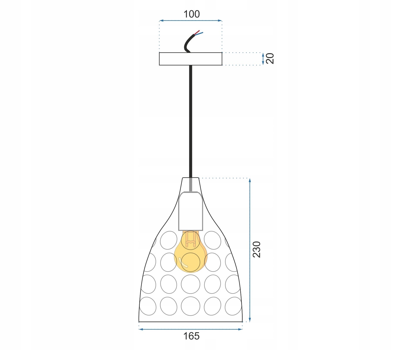 Pakabinamas šviestuvas Toollight APP277-1CP E27
