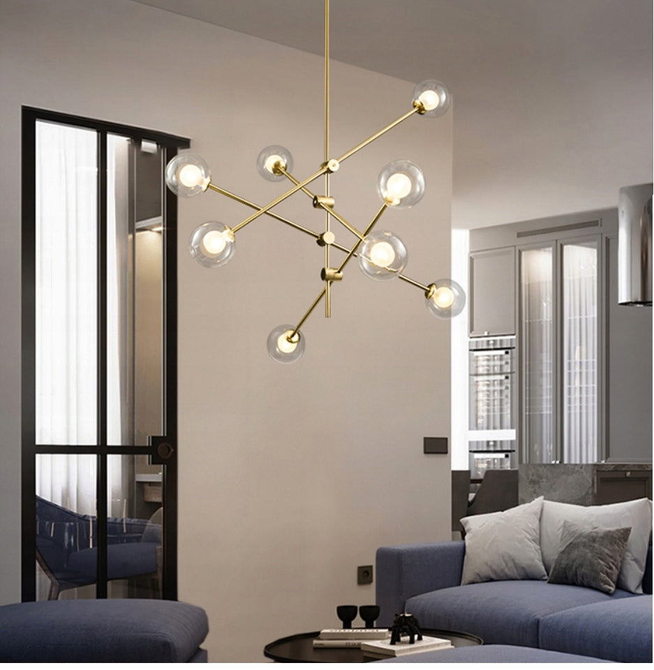 Kabantis šviestuvas Mikka LED Loft G9 geltonos ir auksinės spalvos