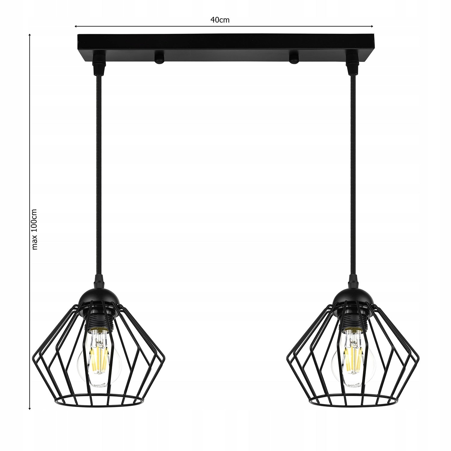 Pakabinamas šviestuvas Ledlux LX-1046 juodas