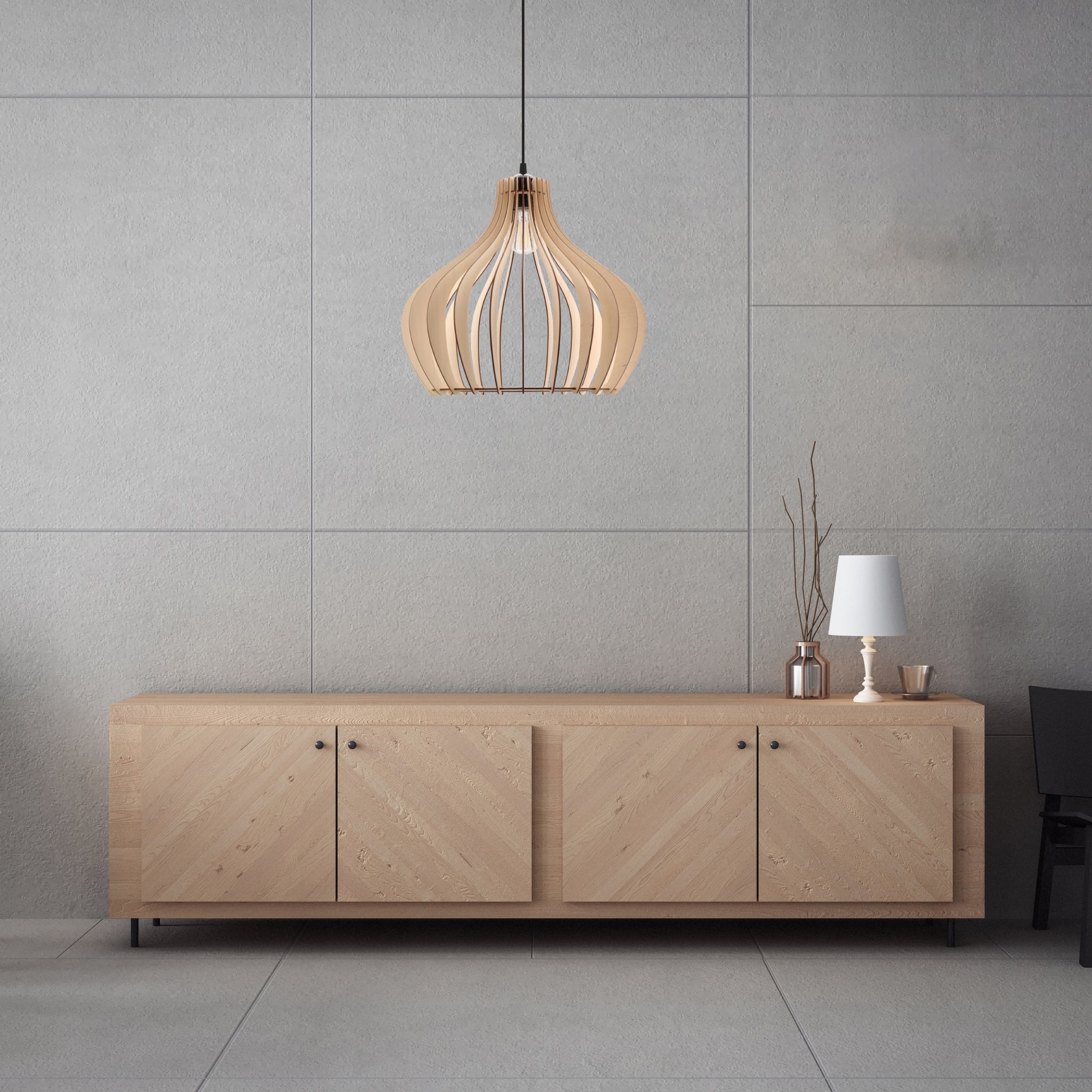 Pakabinamas šviestuvas smėlio spalvos