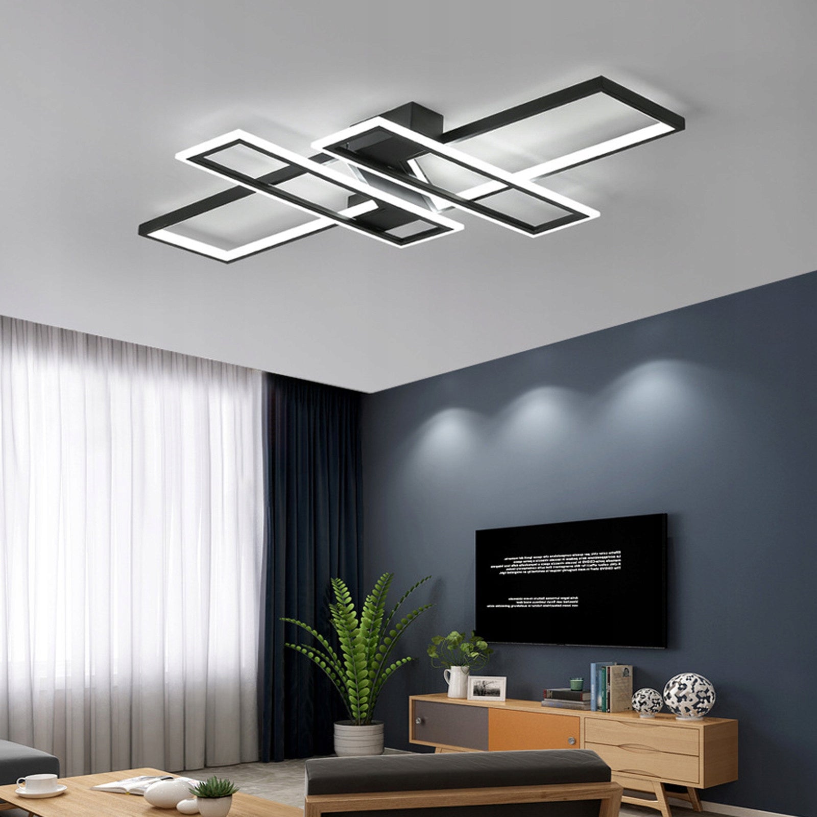 LED lubinis šviestuvas 58W su nuotolinio valdymo pultu