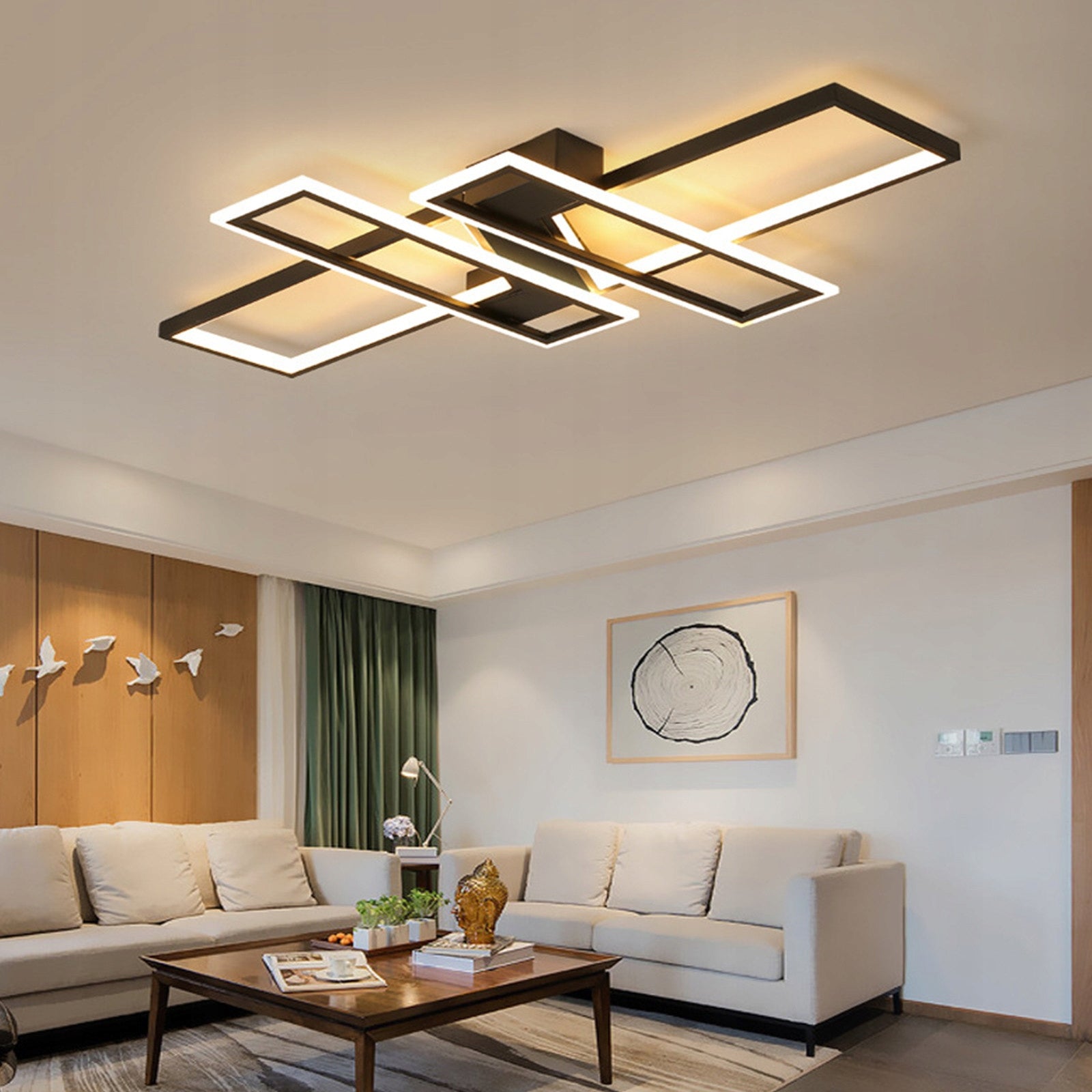 LED lubinis šviestuvas 58W su nuotolinio valdymo pultu