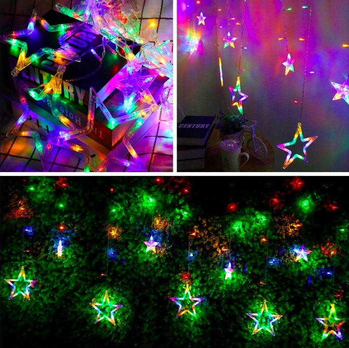138 LED girliandų užuolaidos, Žvaigždės