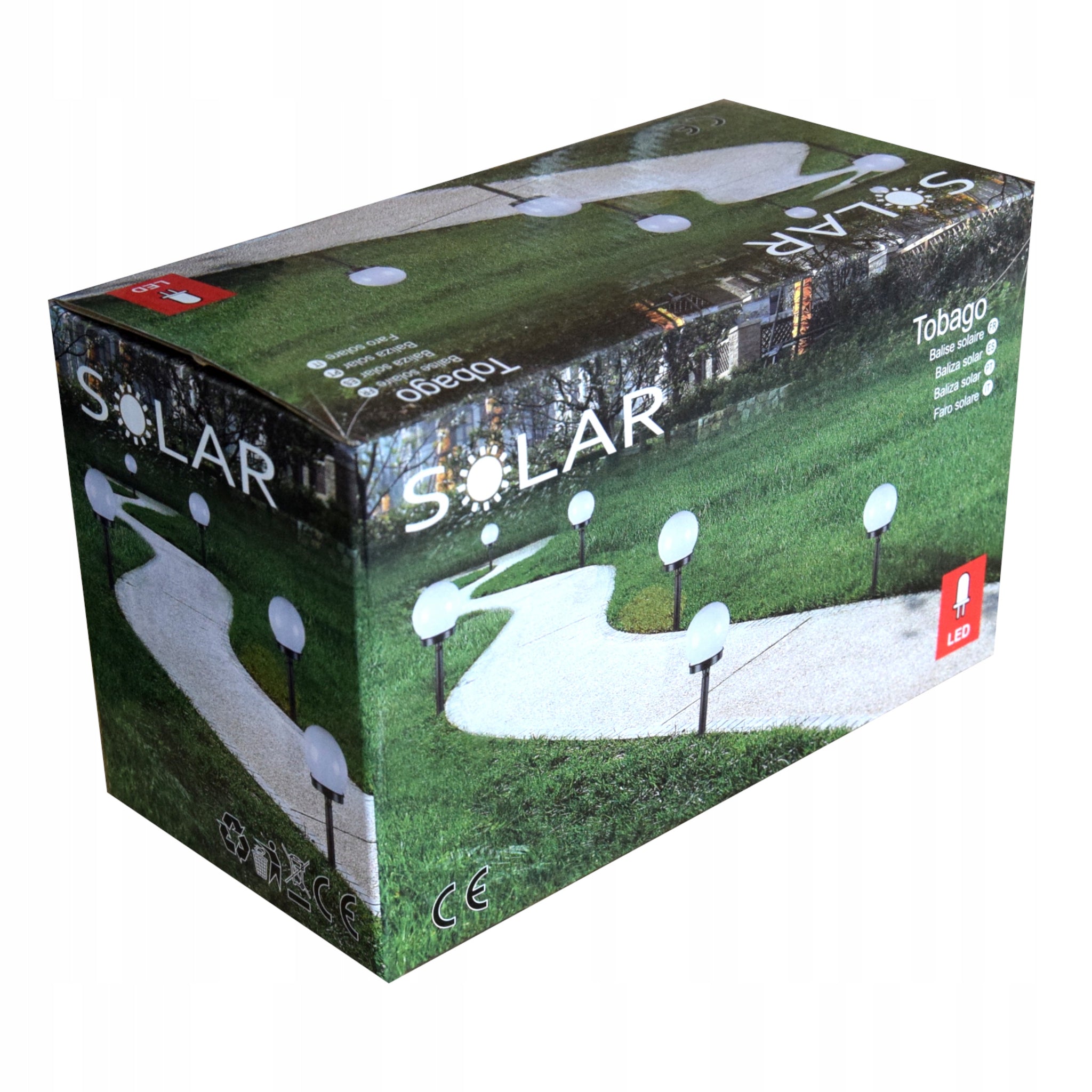 Sodo apšvietimas su saulės baterija 4 vnt