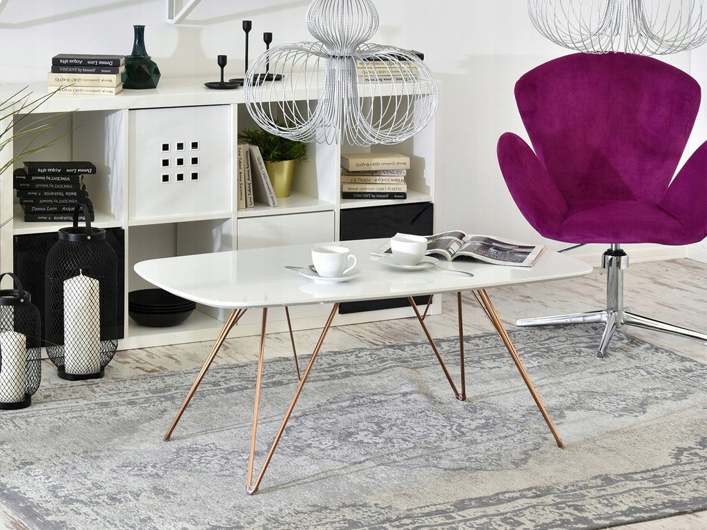 Baltas kavos staliukas