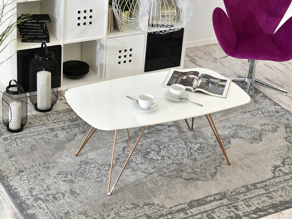 Baltas kavos staliukas