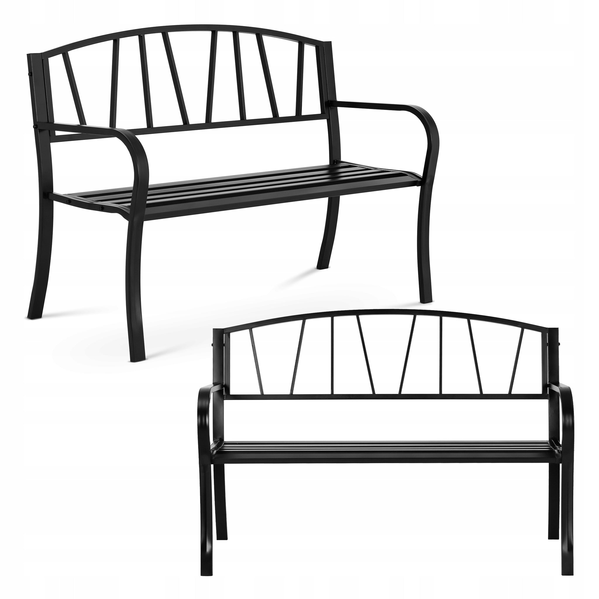 Metalinis suolas su atlošu, 125 x 33 cm