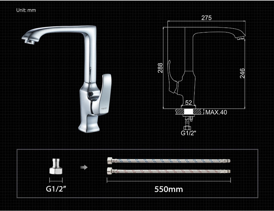 Virtuvinis maišytuvas Ledeme