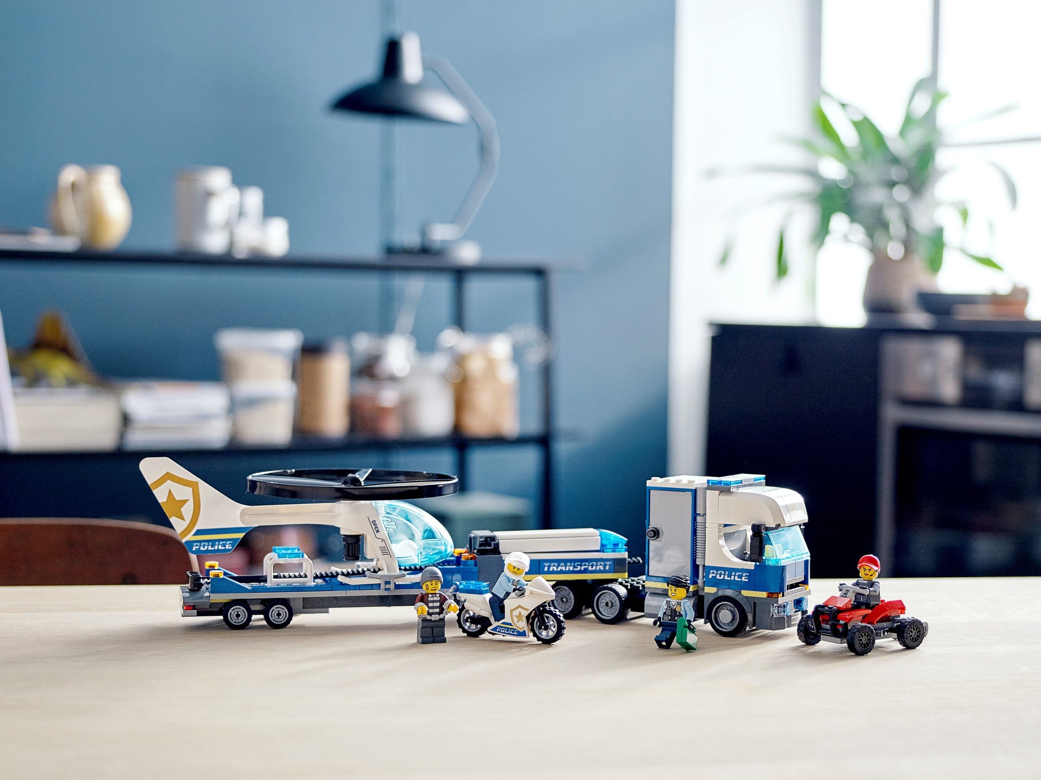 LEGO City 60244 policijos sraigtasparnio transportas 5+