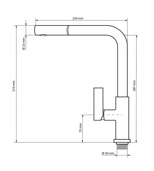 Virtuvinis maišytuvas Granitan LINEA