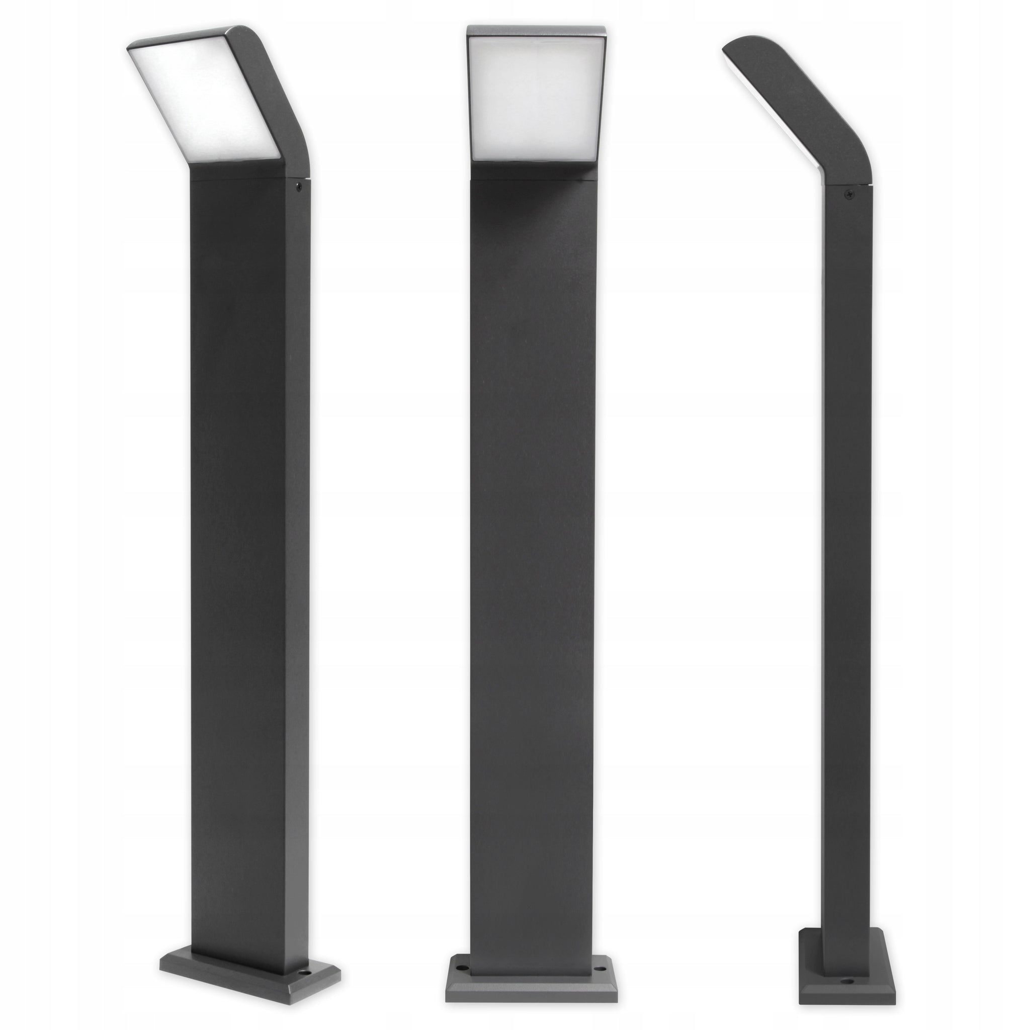 Stačiakampis apšvietimo stulpas integruotas LED šaltinis 79 cm juodas