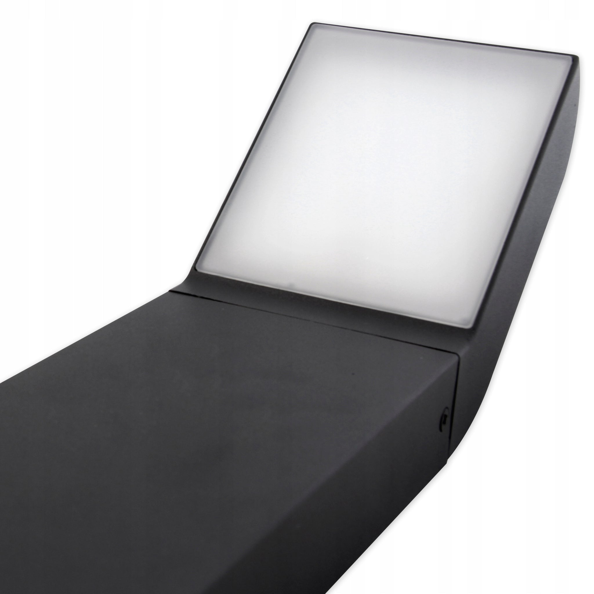 Stačiakampis apšvietimo stulpas integruotas LED šaltinis 79 cm juodas