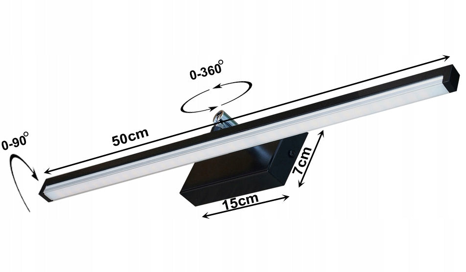 LED sieninis šviestuvas 50 cm 12 W