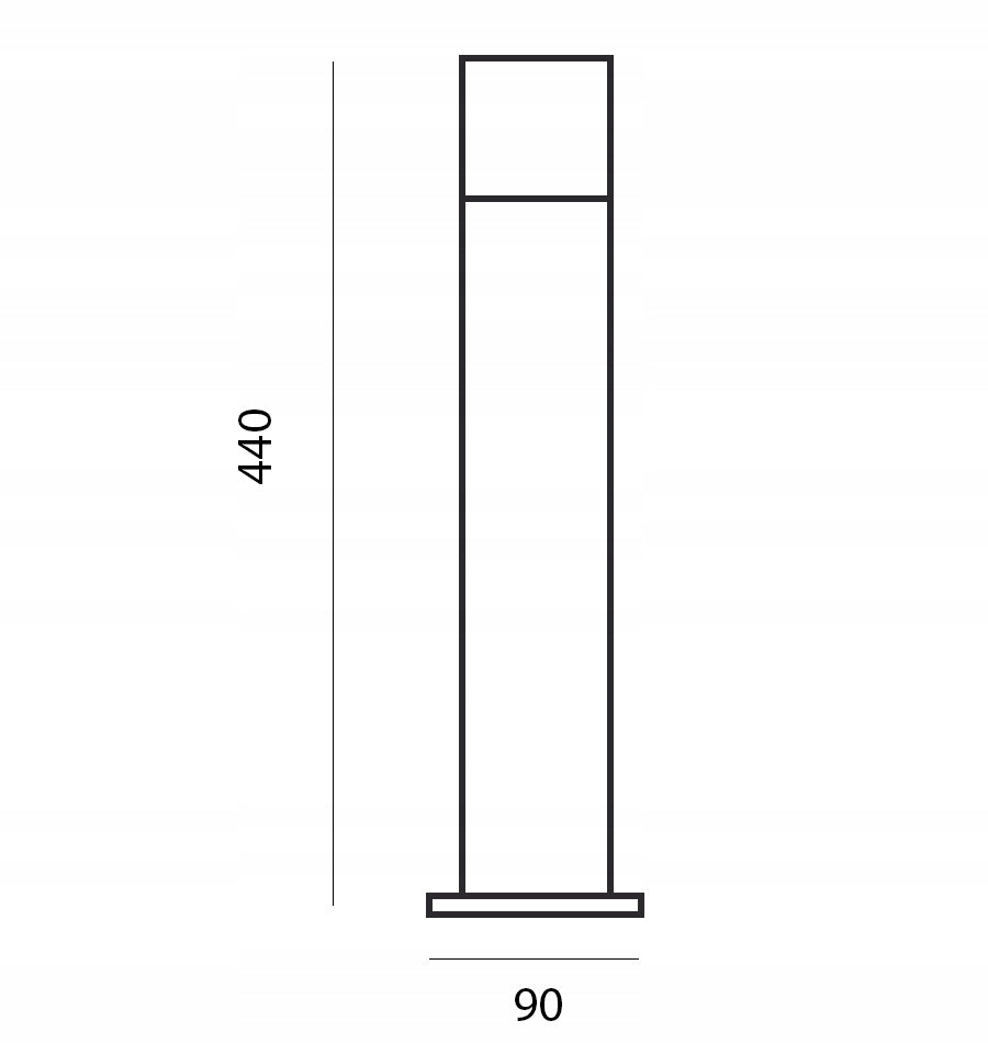 Apšvietimo stulpas SuperLED E27 44cm juodas