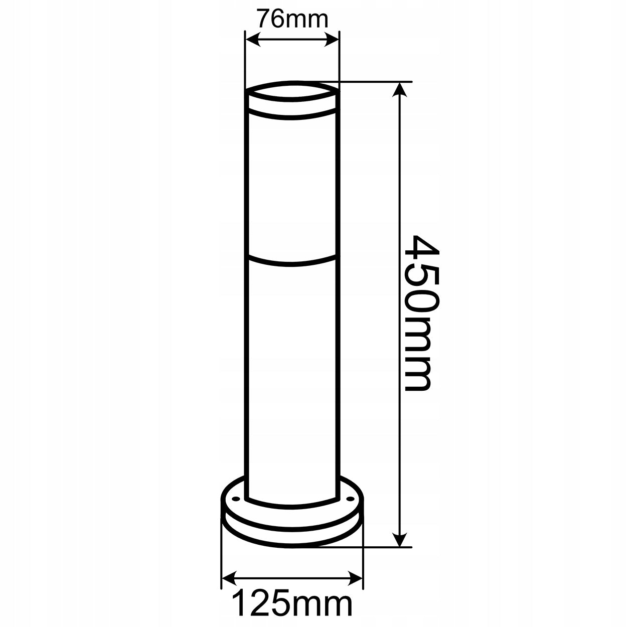 Lauk/ sodo šviestuvas E27 POST 45cm