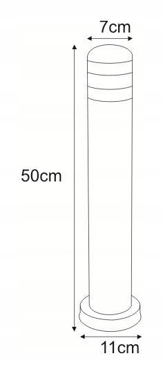 LED Šviestuvas, 50cm, sidabrinis