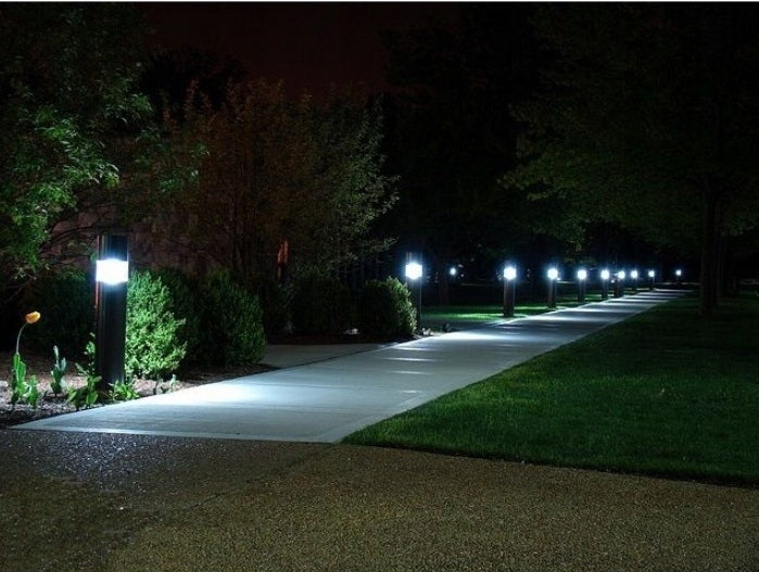 Sodo šviestuvas 65cm, E27, Juodas, IP44, A+