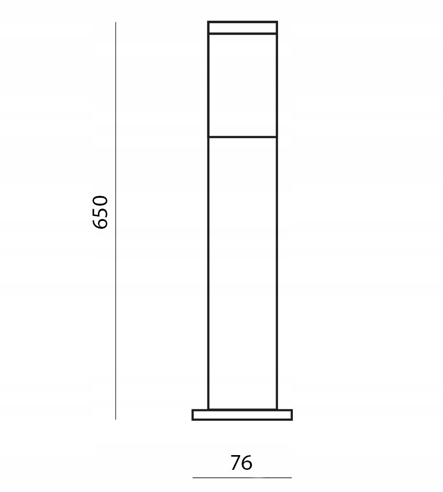 Sodo šviestuvas SuperLED 6721 sidabrinis 65cm