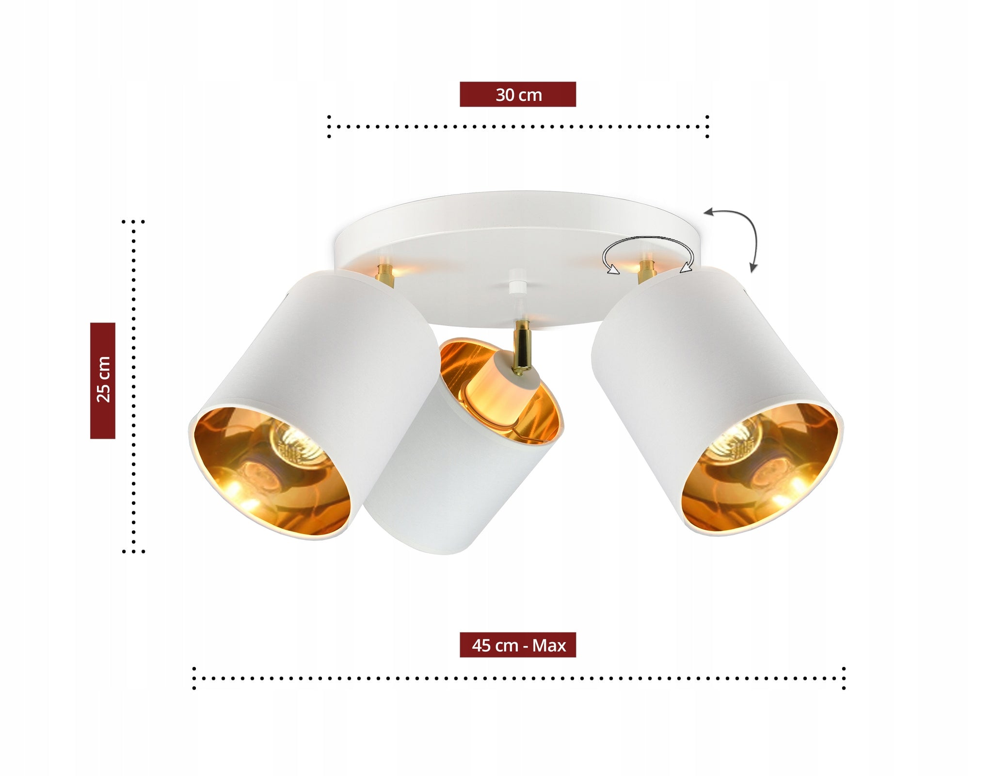 Pakabinamas šviestuvas LUXOLAR Light E27 baltas