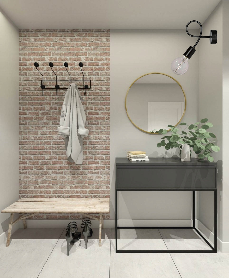 Sieninis šviestuvas E27 60W juodas