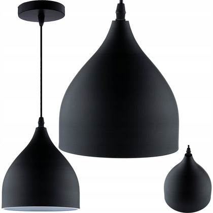 Pakabinamas šviestuvas Lumiled E27, juodas