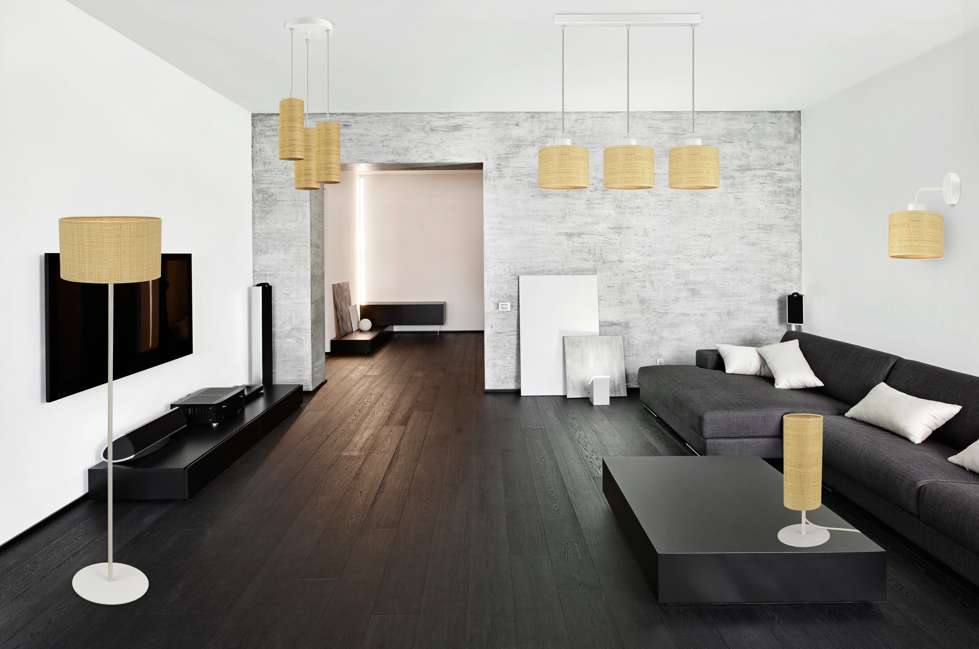 Pakabinamas šviestuvas Rattan LED E27