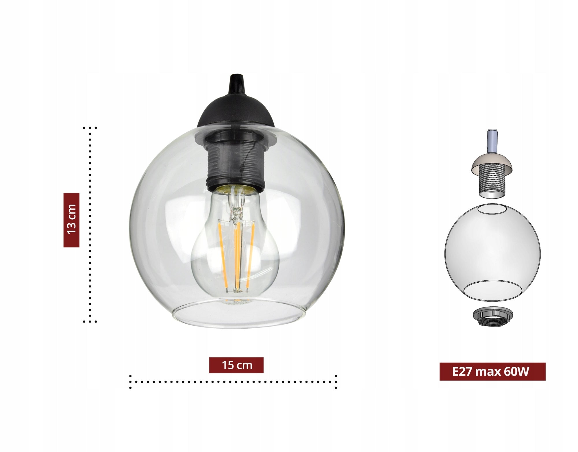 Pakabinamas šviestuvas Spot Luxolar 830-F2T E27