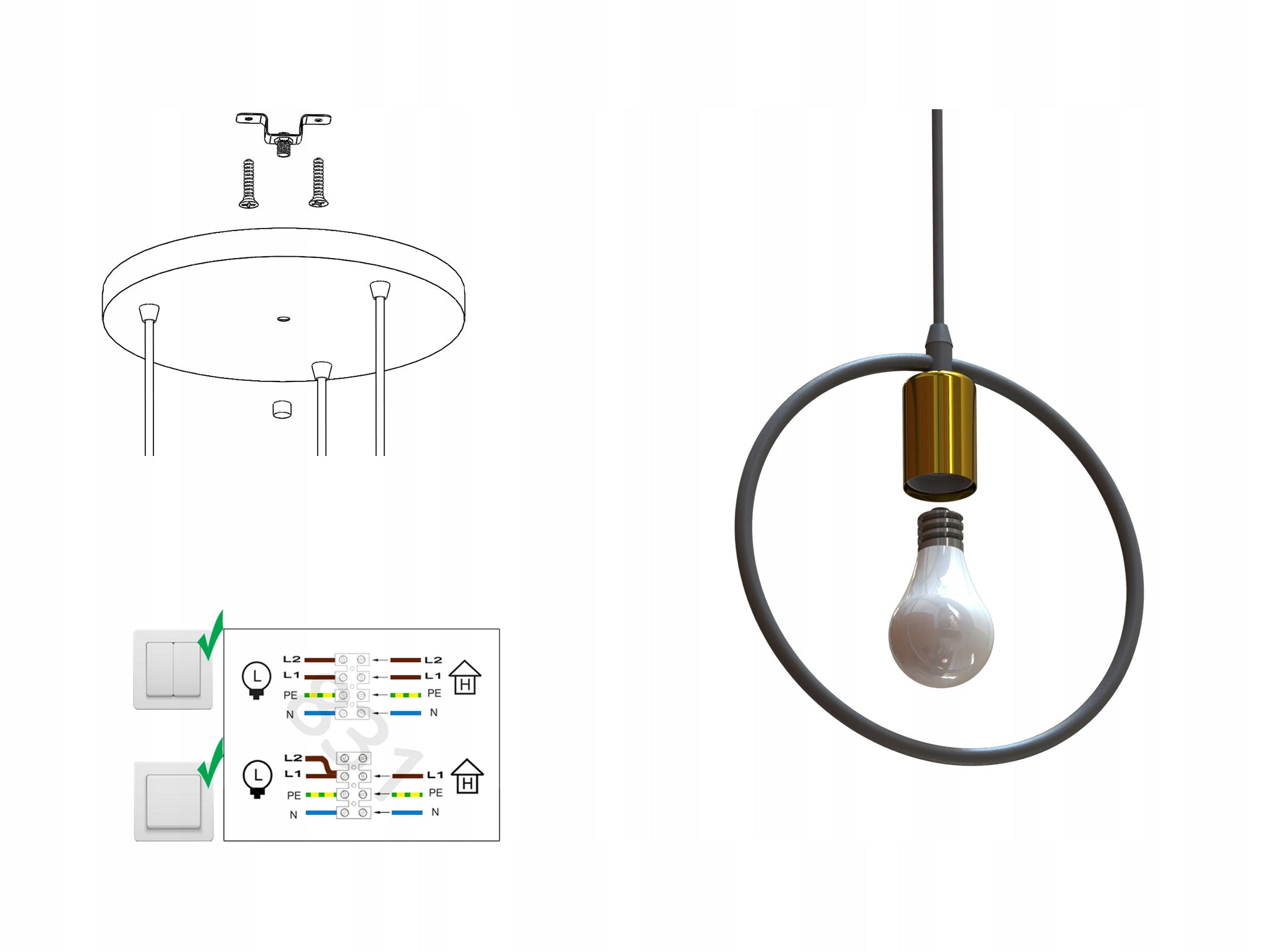 Pakabinamas šviestuvas LUXOLAR Light
