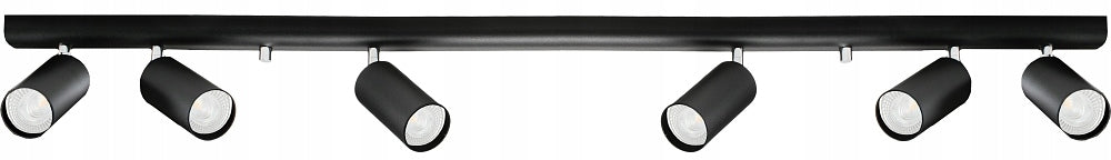 Sieninis šviestuvas EYE spot black 6 x gu10