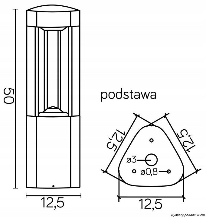 Šviestuvas 50cm. GX53.