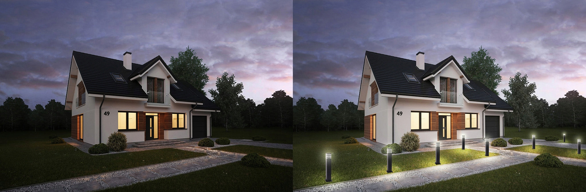 Berge ME0012 Sodo šviestuvas 60cm