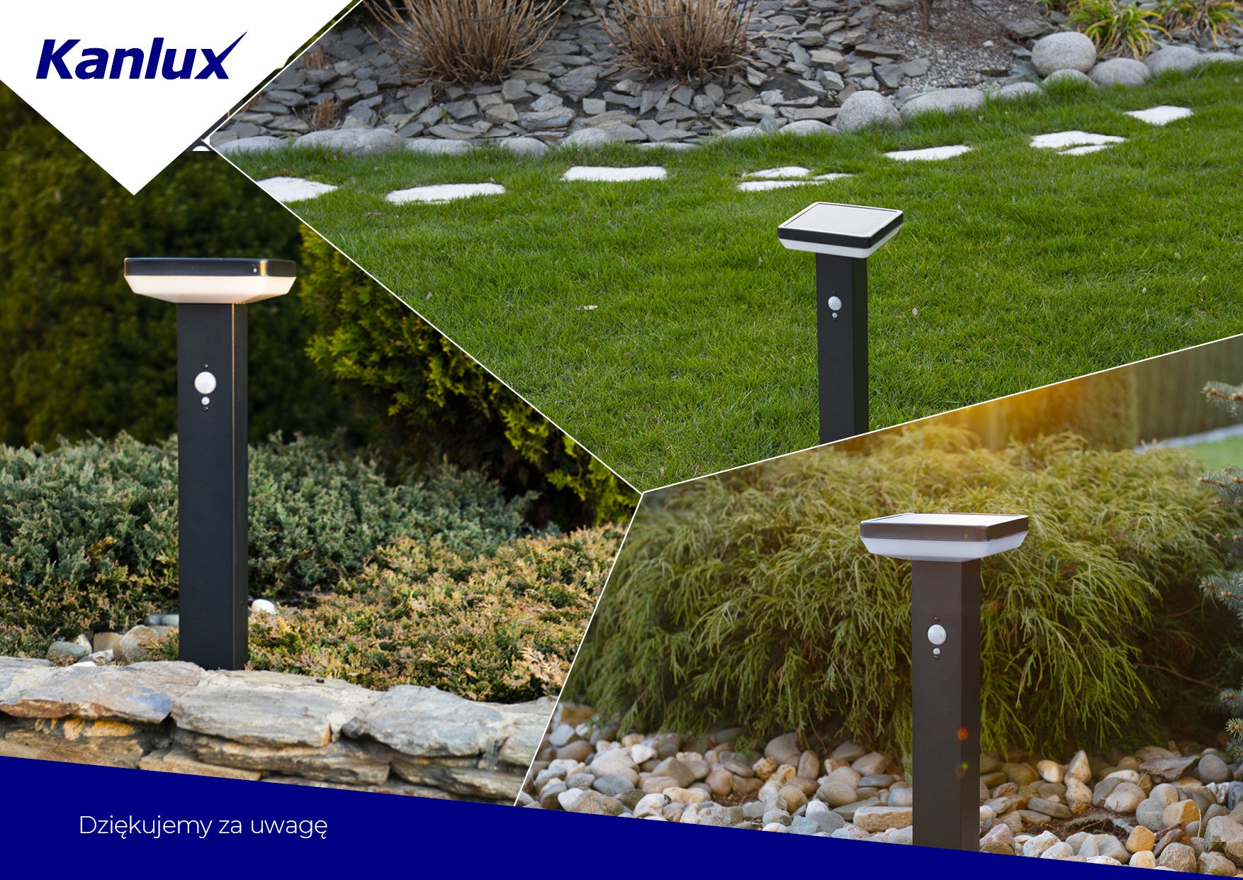 Apvalus sodo stulpas su integruotu LED šaltiniu 50 cm su baterijomis