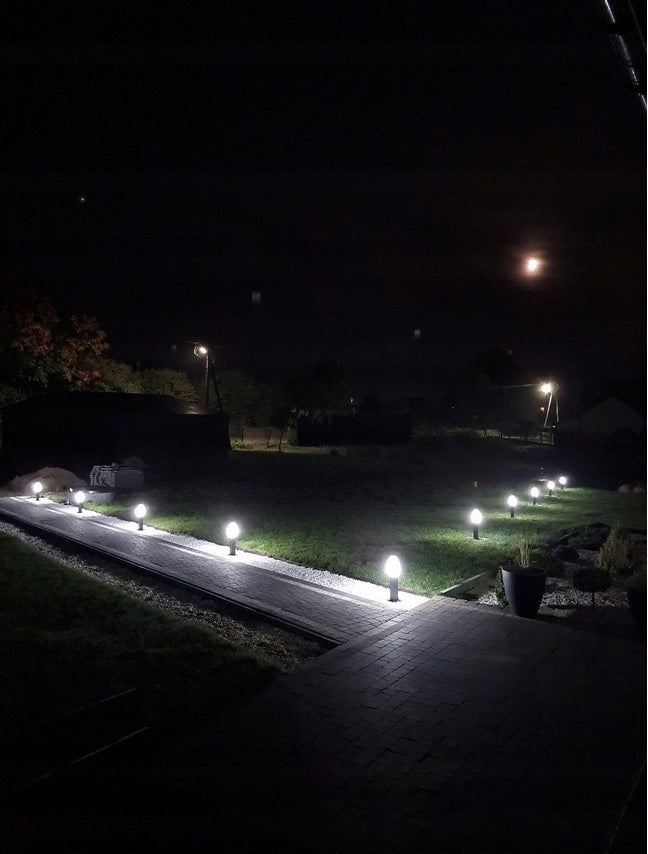 Kvadratinis sodo apšvietimo stulpas LedLux E27 45 cm juodas