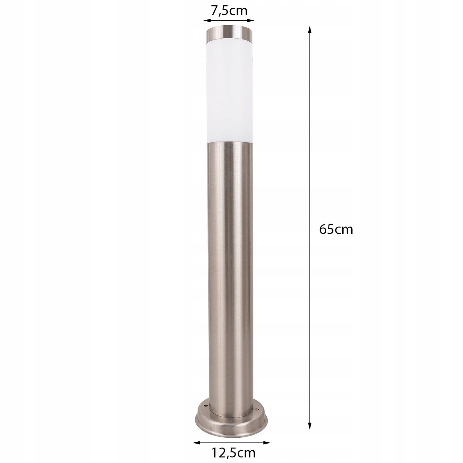 Apšvietimo stulpas Ledhoff E27 65cm sidabrinis, su judesio jutikliu